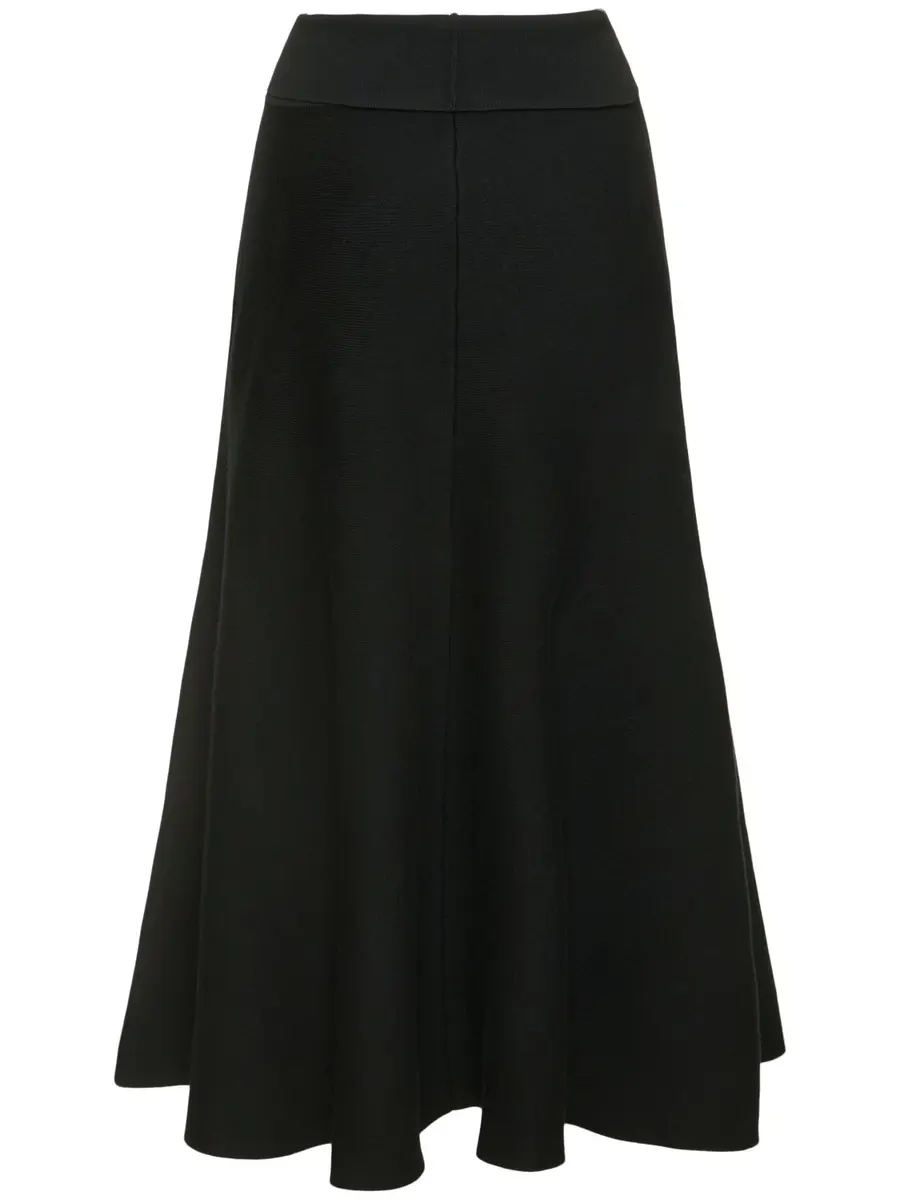 THE FRANKIE SHOP Gabrielle Viscose Blend Knit Midi Skirt | Thumbnail 5