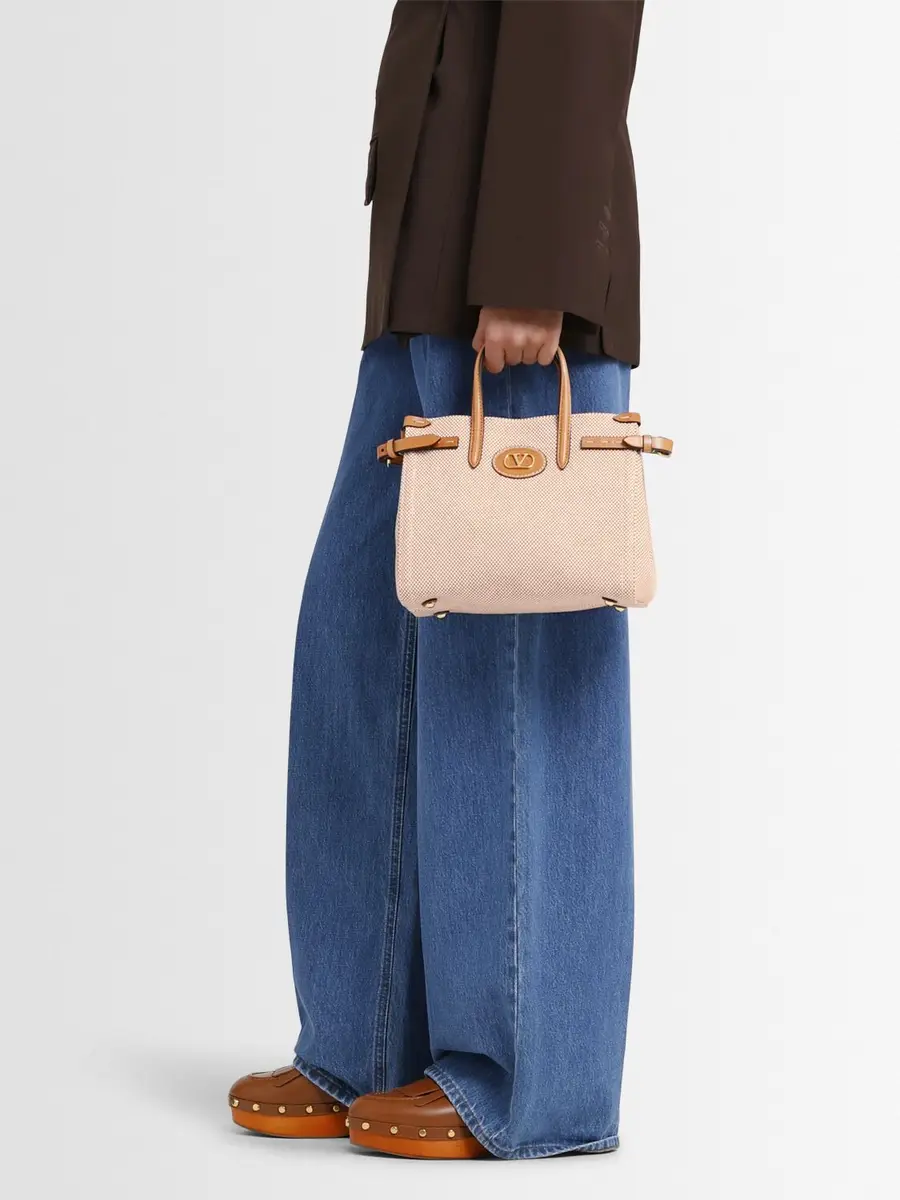 VALENTINO GARAVANI Small Antibes Canvas Top Handle Bag | Thumbnail 2