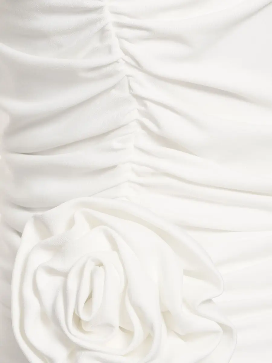 MAGDA BUTRYM Jersey One Shoulder Flower Top | Thumbnail 4