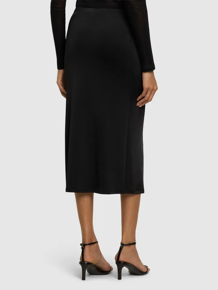 TOVE Flor Viscose Jersey Midi Skirt | Thumbnail 3