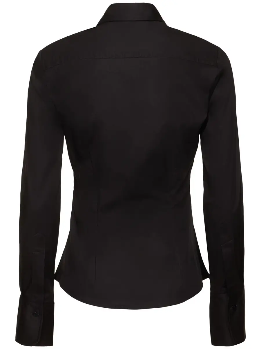 BETTTER Cascade Cotton Blend Poplin Fitted Shirt | Thumbnail 4