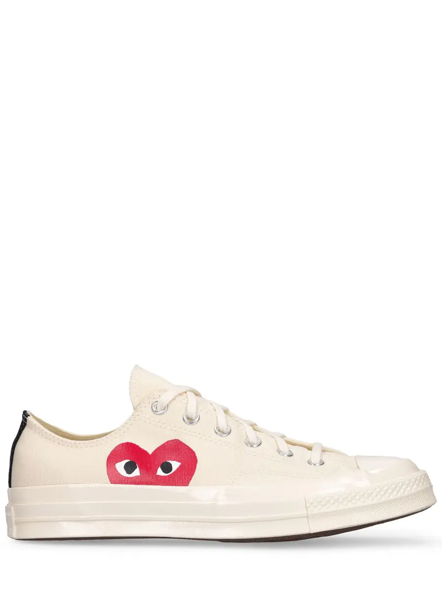 COMME DES GARÇONS PLAY 20mm Play Converse Cotton Sneakers | Image 1 COMME DES GARÇONS PLAY 20mm Play Converse Cotton Sneakers | Image 1