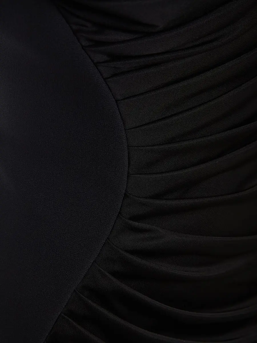 VERSACE Draped Viscose Liquid Jersey Mini Dress | Thumbnail 4