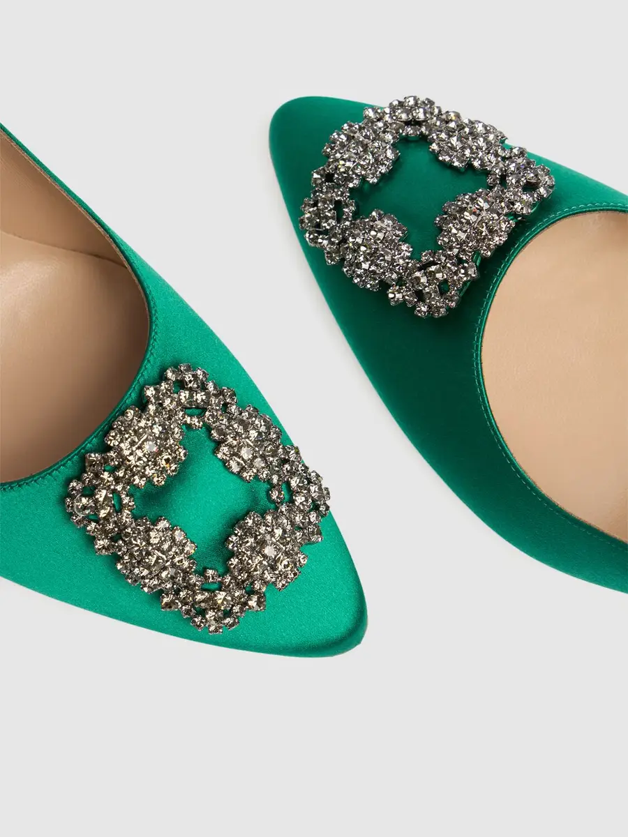 MANOLO BLAHNIK 70mm Hangisi Satin Pumps | Thumbnail 3
