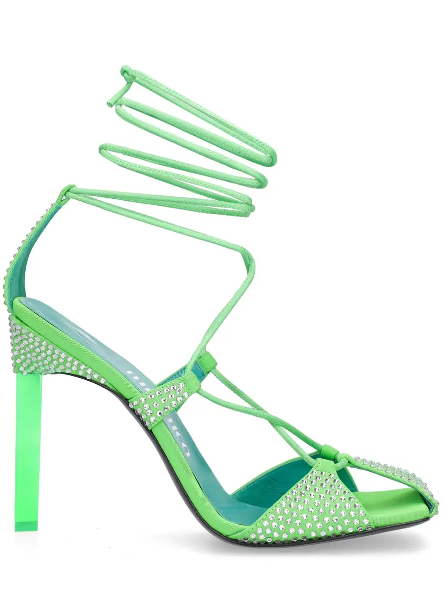 THE ATTICO 105mm Adele Lycra & Crystal Sandals | Image 1 THE ATTICO 105mm Adele Lycra & Crystal Sandals | Image 1