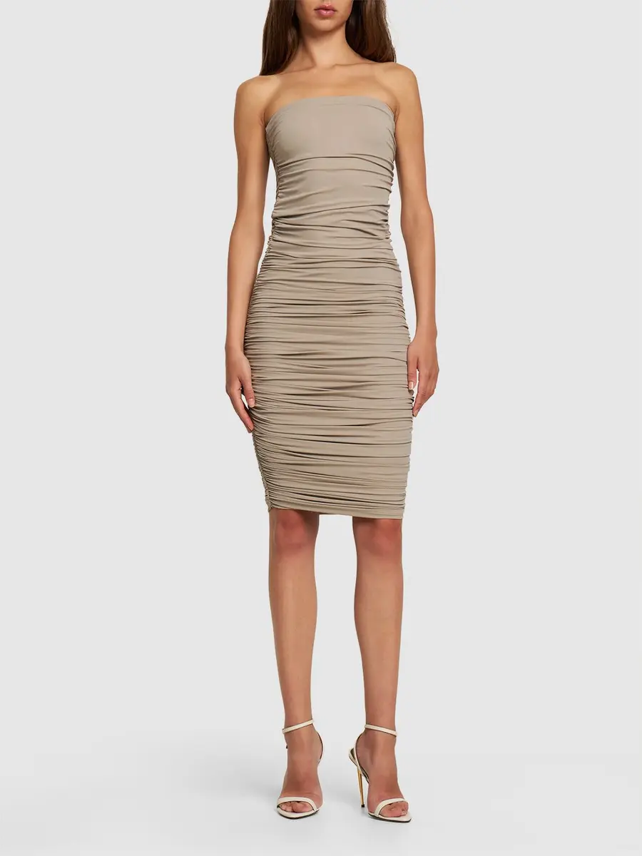 MICHAEL KORS COLLECTION Stretch Viscose Jersey Midi Dress | Thumbnail 2