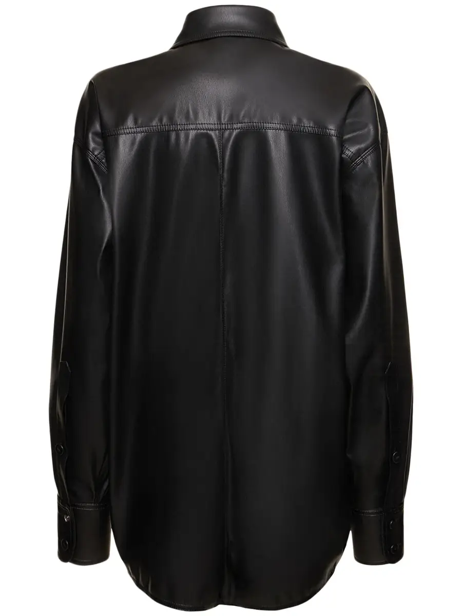 STELLA MCCARTNEY Faux Leather Oversized Shirt | Thumbnail 5