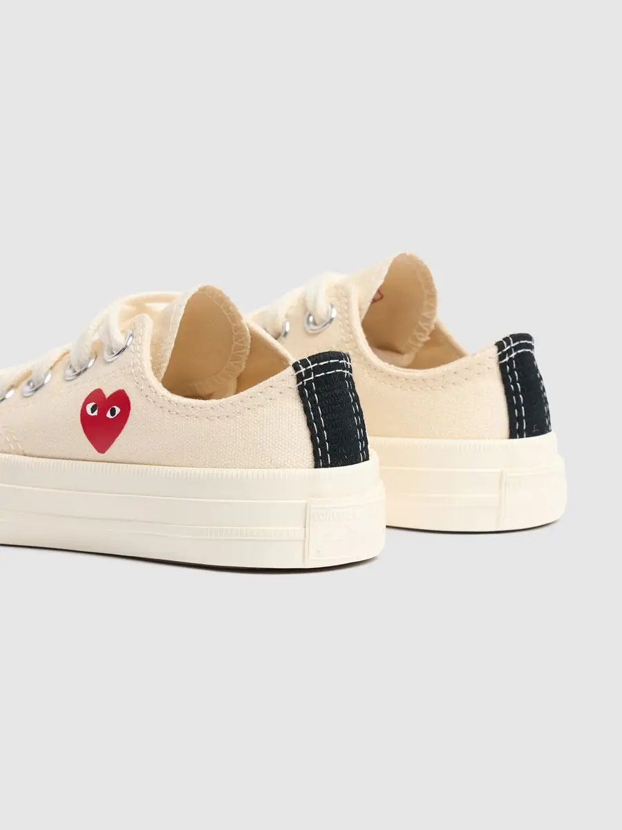 COMME DES GARÇONS PLAY Play Converse Cotton Low Sneakers | Thumbnail 4