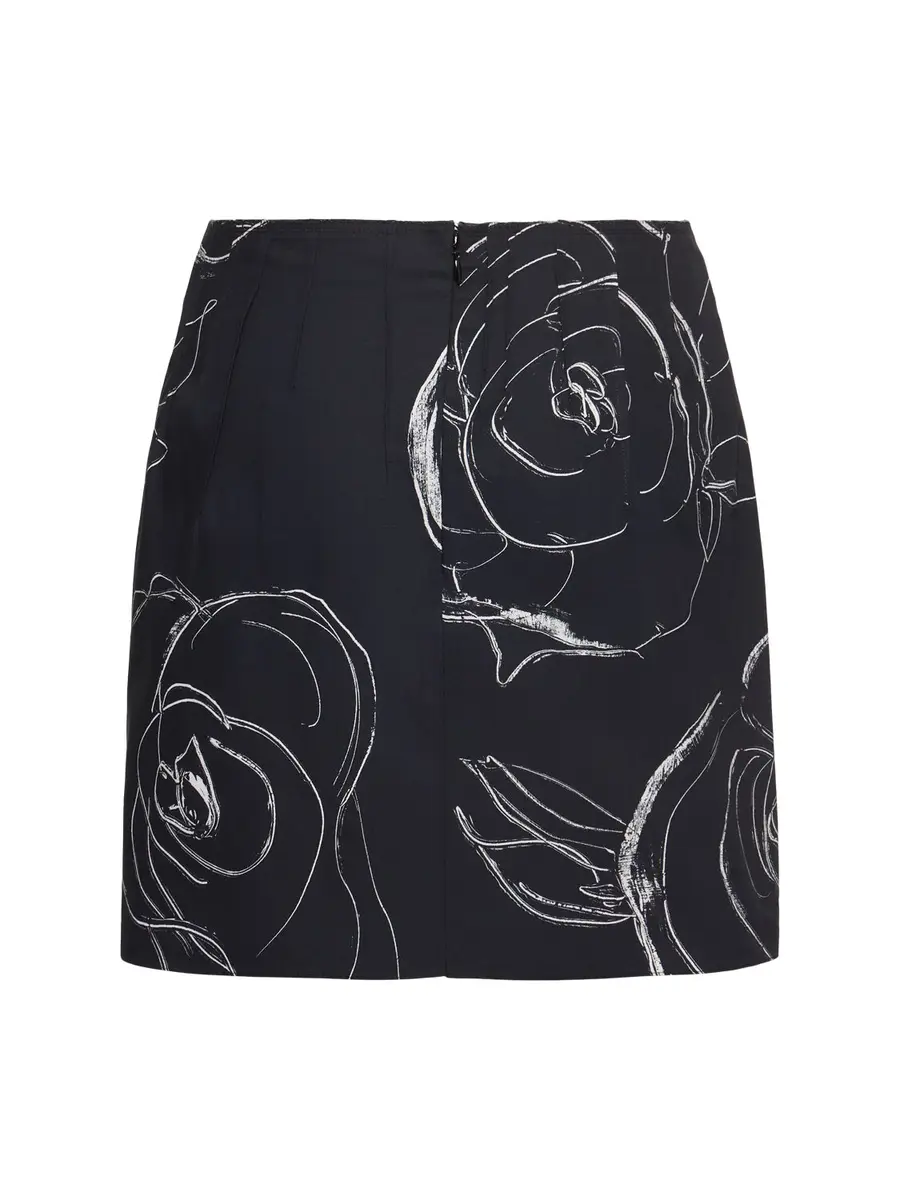 MARNI Aurora Printed Heavy Cotton Poplin Skirt | Thumbnail 4