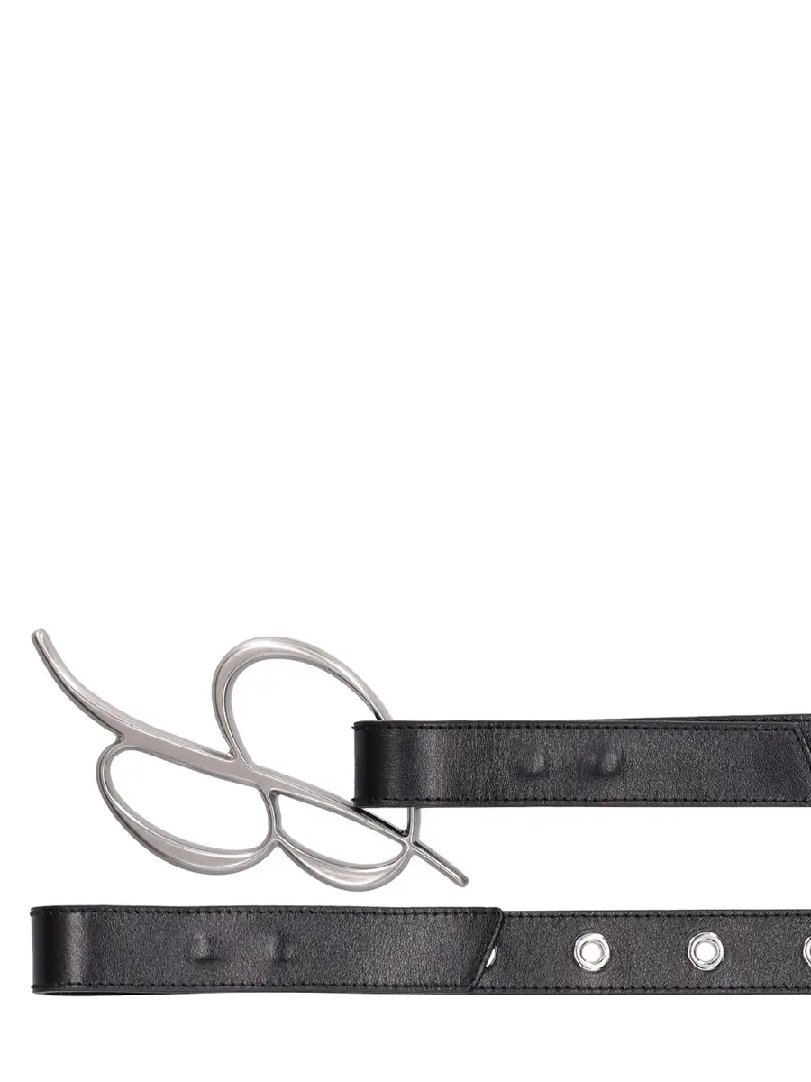 BLUMARINE Logo Leather Belt | Thumbnail 3