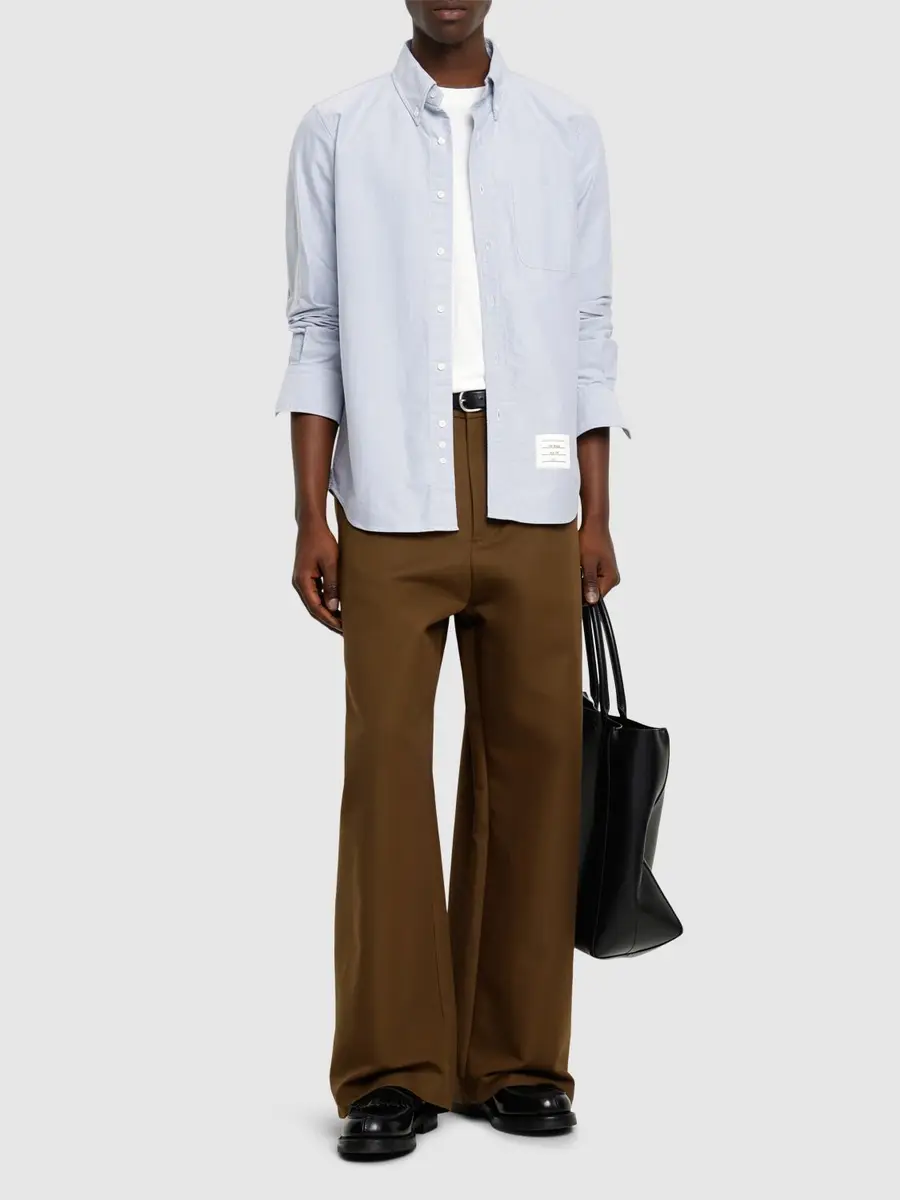 THOM BROWNE Straight Fit Cotton Oxford Shirt | Thumbnail 2