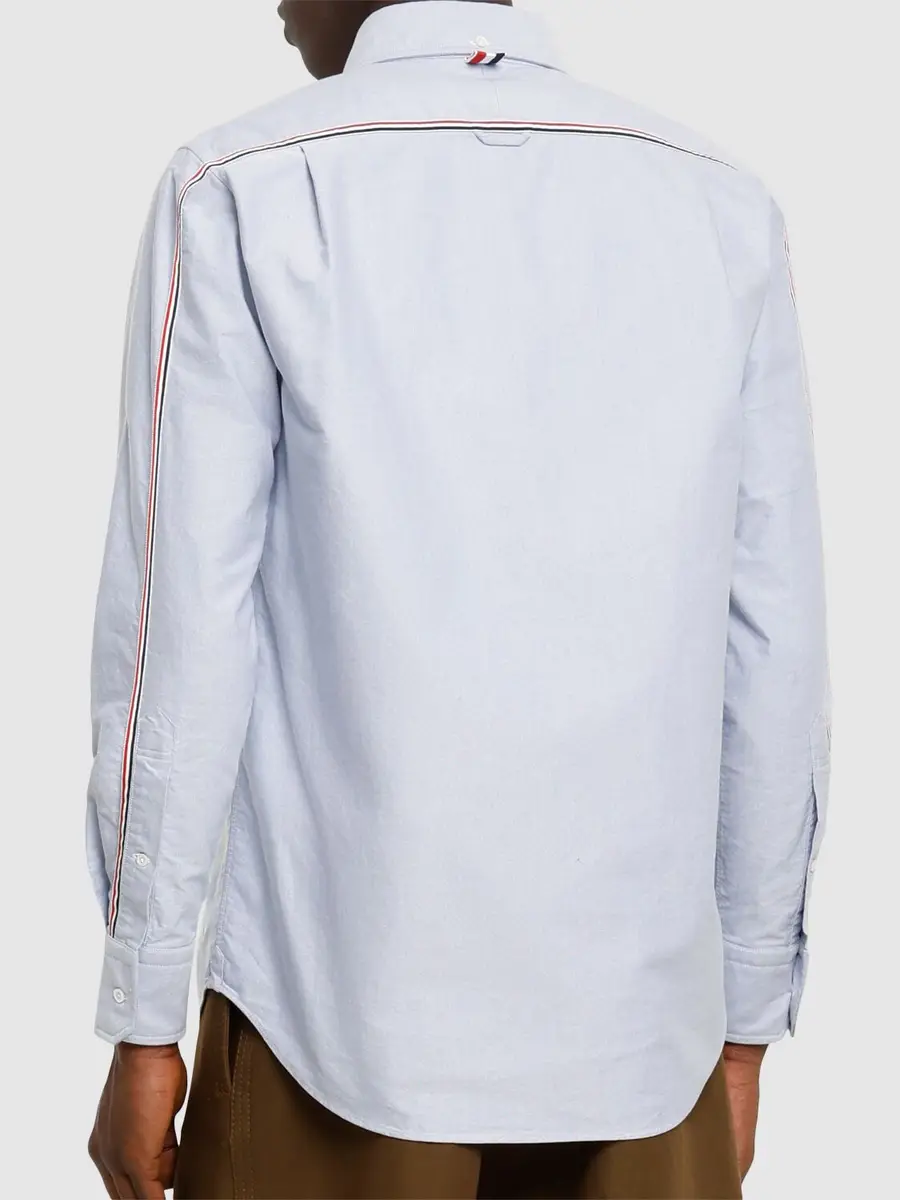 THOM BROWNE Straight Fit Cotton Oxford Shirt | Thumbnail 4