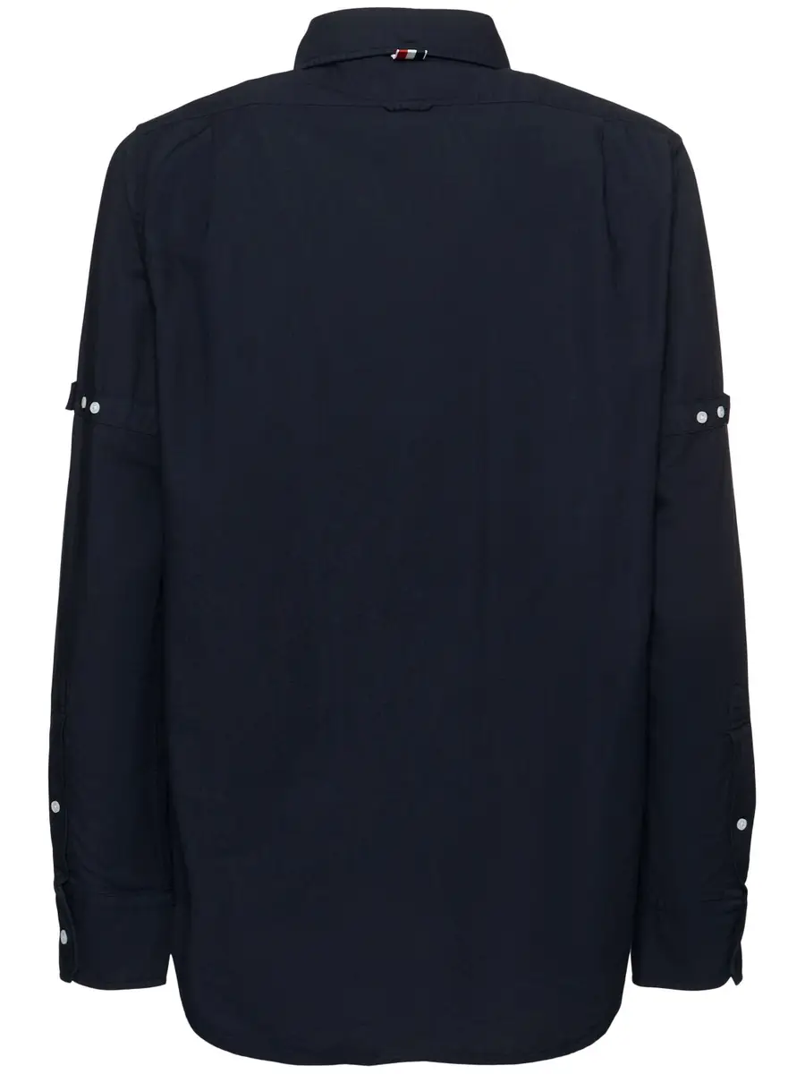 THOM BROWNE Straight Fit Cotton Oxford Shirt | Thumbnail 4