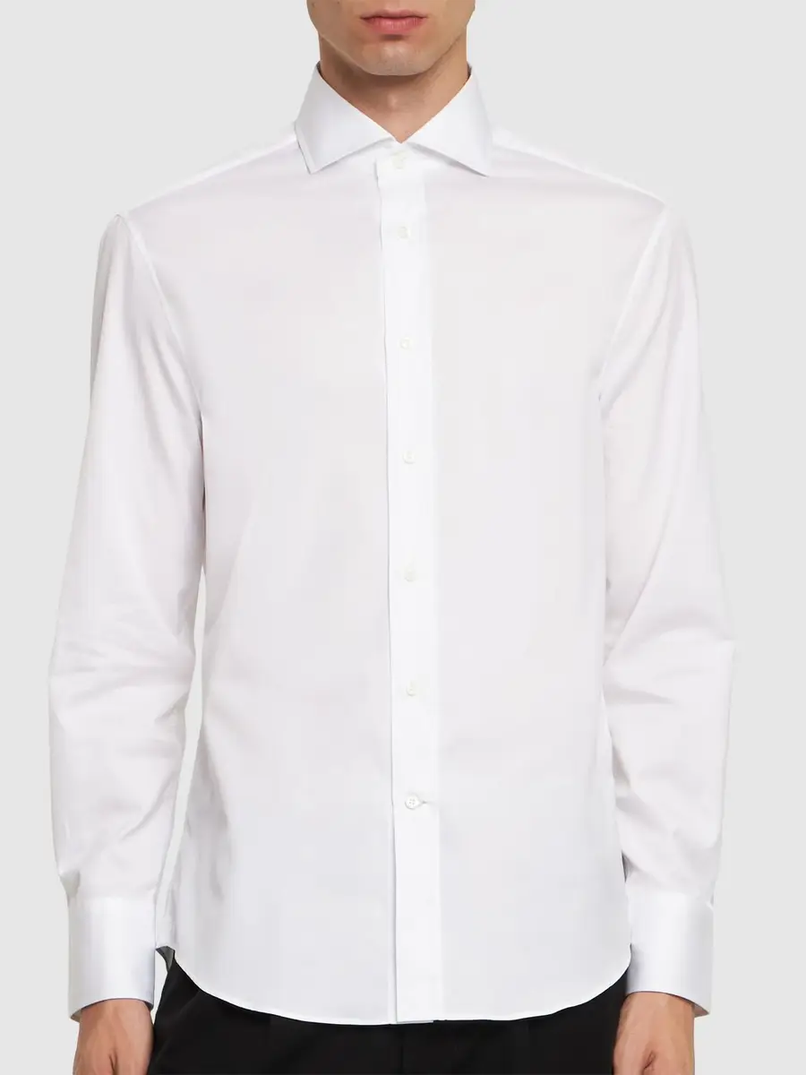 BRUNELLO CUCINELLI Cotton Twill Shirt | Thumbnail 3