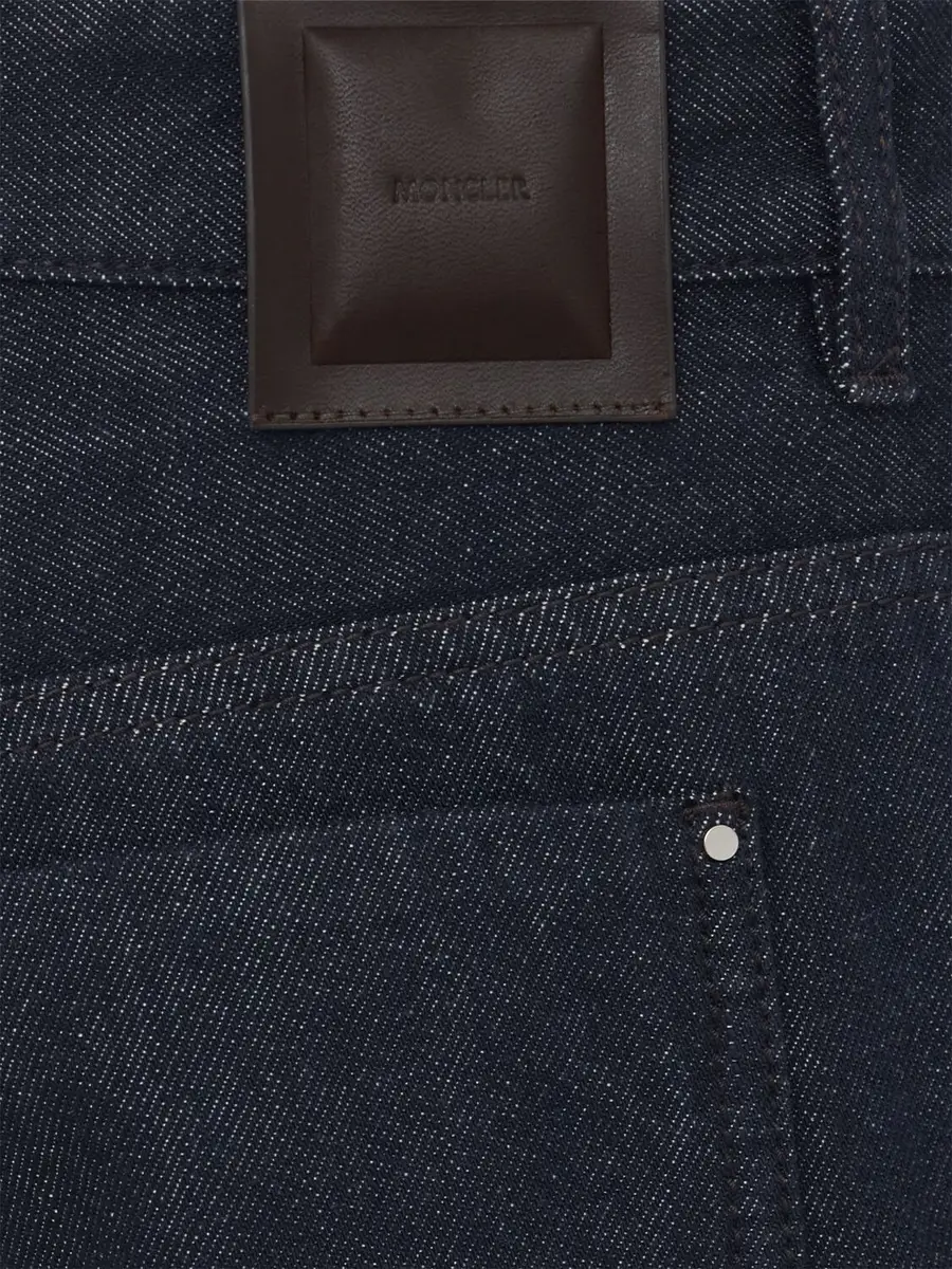 MONCLER Cotton Denim Straight Jeans | Thumbnail 5