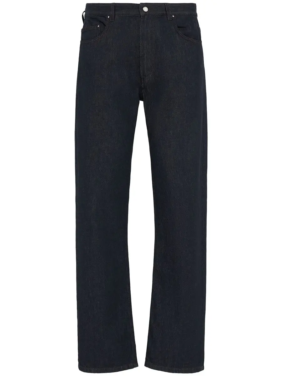 MONCLER Cotton Denim Straight Jeans | Image 1 MONCLER Cotton Denim Straight Jeans | Image 1