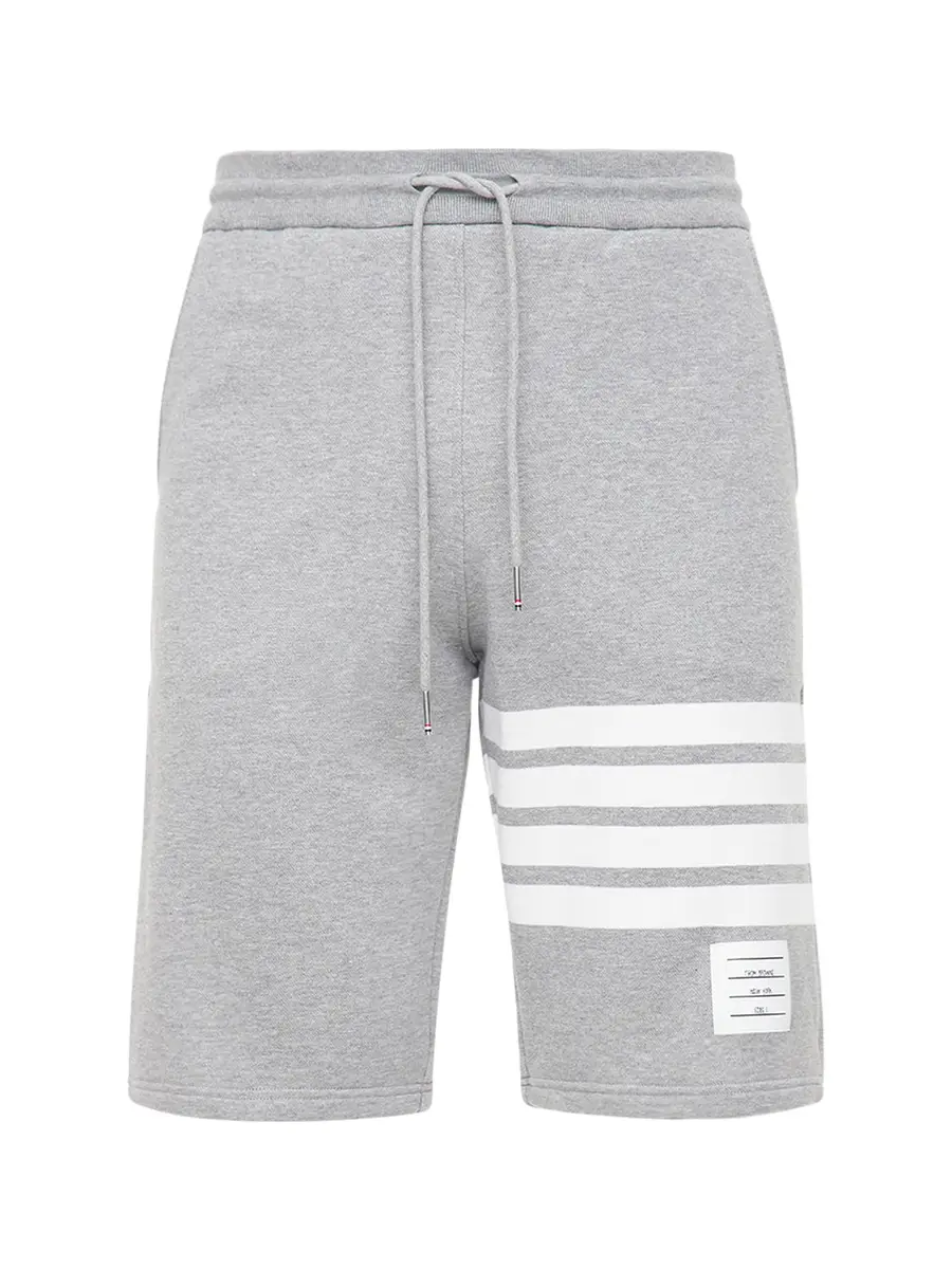 THOM BROWNE 4-bar Cotton Jersey Shorts | Image 1 THOM BROWNE 4-bar Cotton Jersey Shorts | Image 1