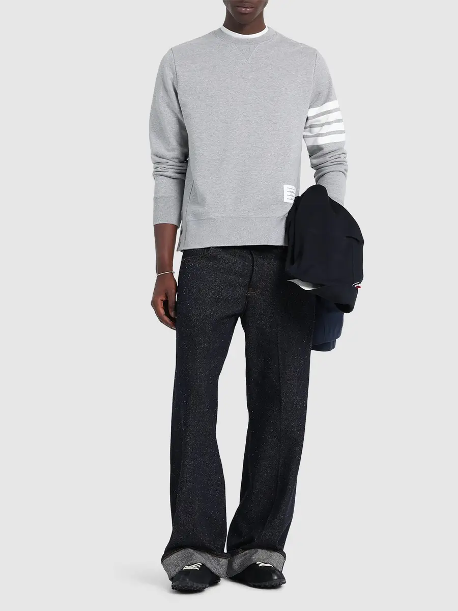 THOM BROWNE Cotton Jersey Logo Sweatshirt | Thumbnail 2
