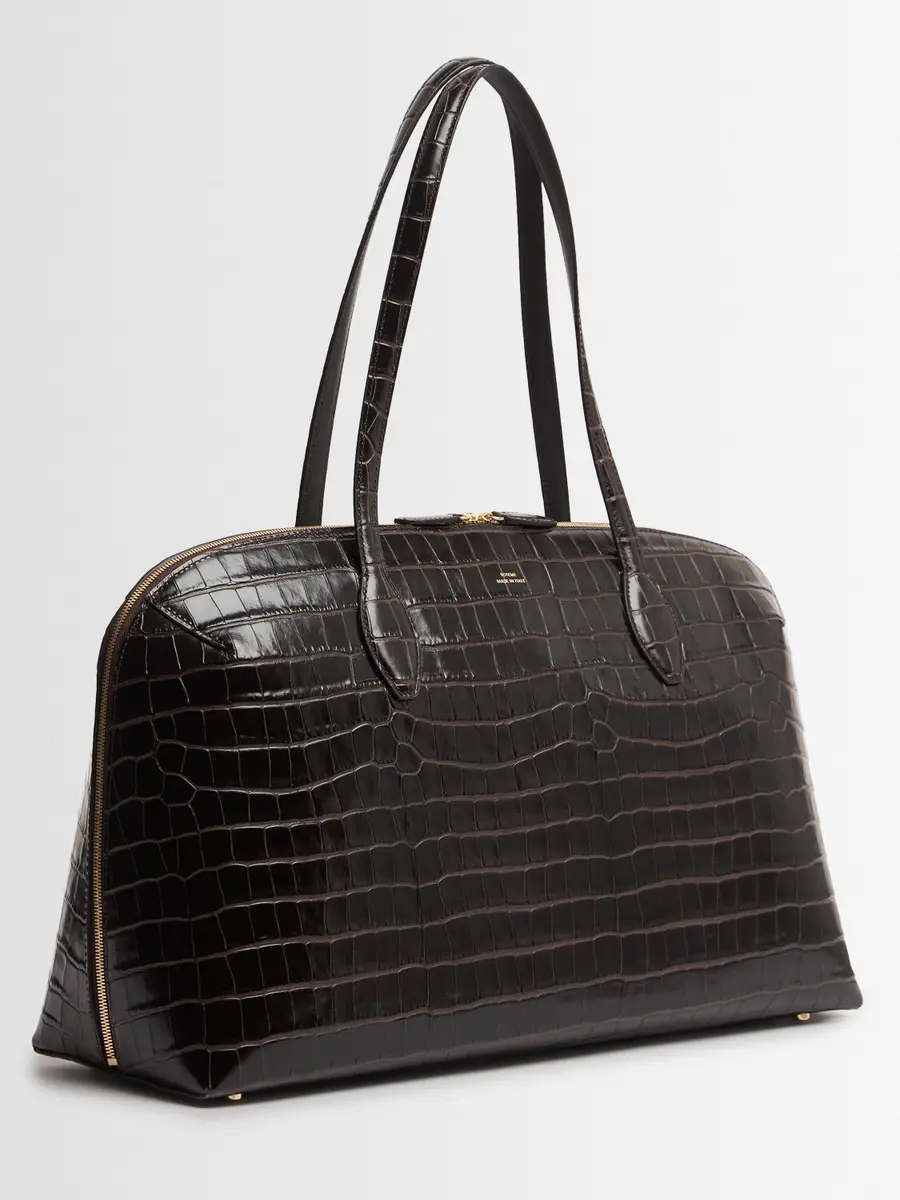 TOTEME Day Croc Embossed Leather Tote Bag | Thumbnail 3