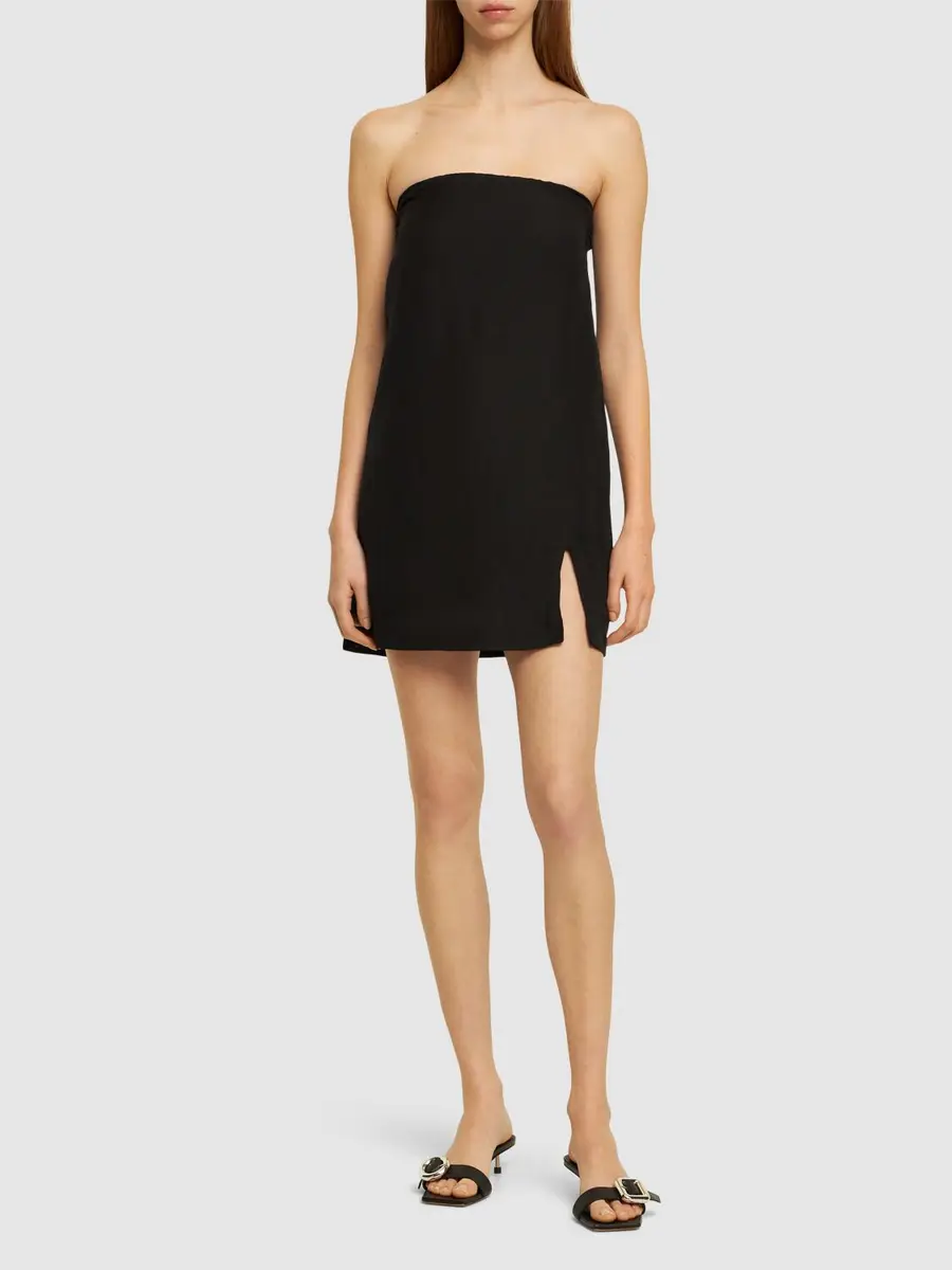 POSSE Presley Strapless Viscose Mini Dress | Thumbnail 2