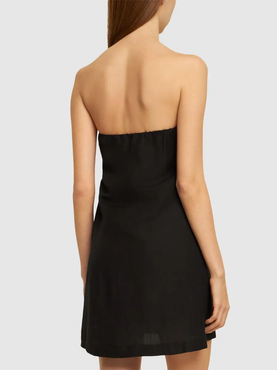 POSSE Presley Strapless Viscose Mini Dress | Thumbnail 3