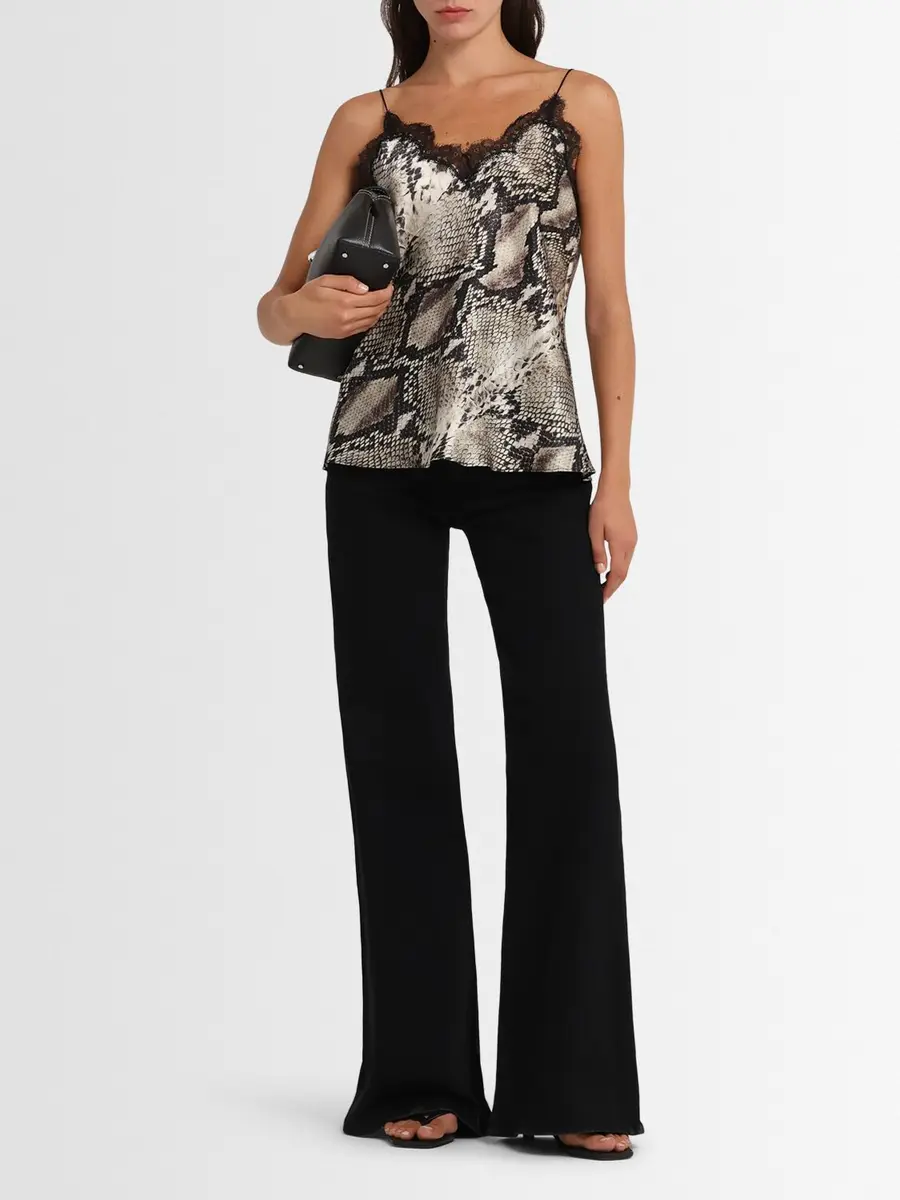 ROBERTO CAVALLI Python Printed Silk Satin Camisole | Thumbnail 2