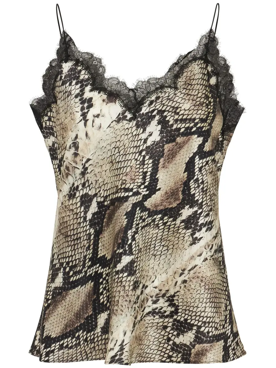 Python Printed Silk Satin Camisole Python Printed Silk Satin Camisole