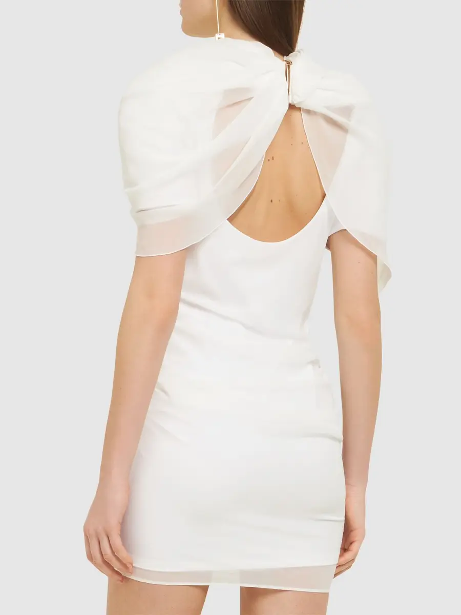 JACQUEMUS La Robe Castagna Draped Satin Dress | Thumbnail 3