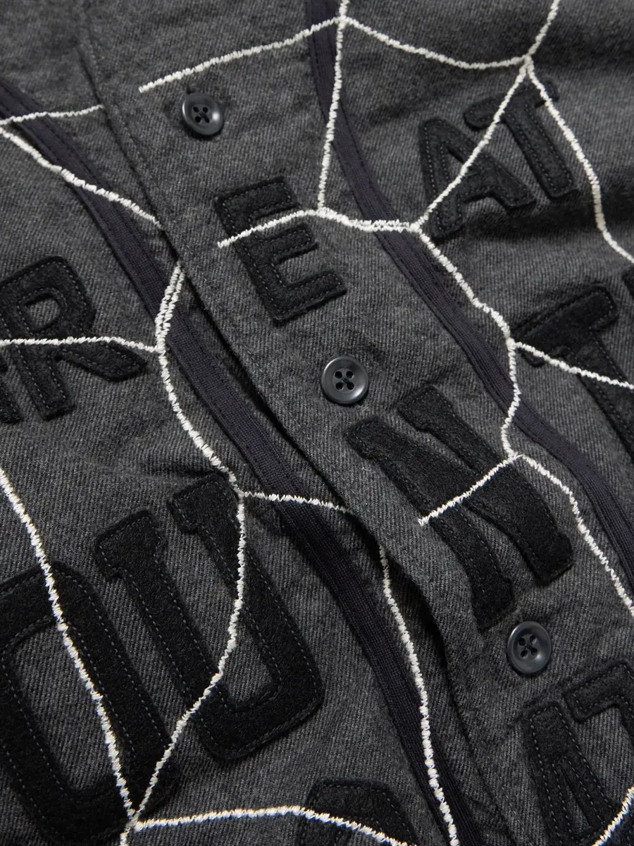 KAPITAL Embroidered Felt-Trimmed Cotton and Wool-Blend Shirt - Men | Thumbnail 5 KAPITAL Embroidered Felt-Trimmed Cotton and Wool-Blend Shirt - Men | Thumbnail 5