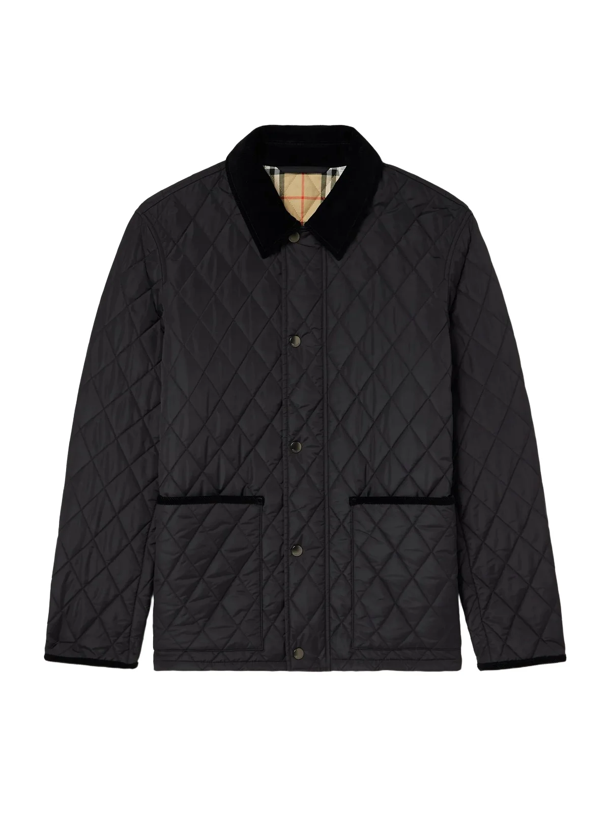 Corduroy-Trimmed Quilted Nylon Barn Jacket - Men Corduroy-Trimmed Quilted Nylon Barn Jacket - Men