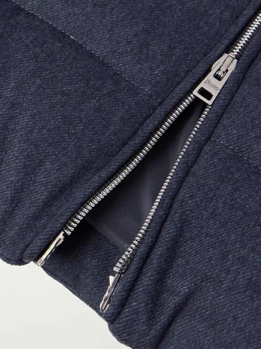 HERNO Suede-Trimmed Quilted Silk and Cashmere-Blend Twill Down Gilet - Men | Thumbnail 5 HERNO Suede-Trimmed Quilted Silk and Cashmere-Blend Twill Down Gilet - Men | Thumbnail 5