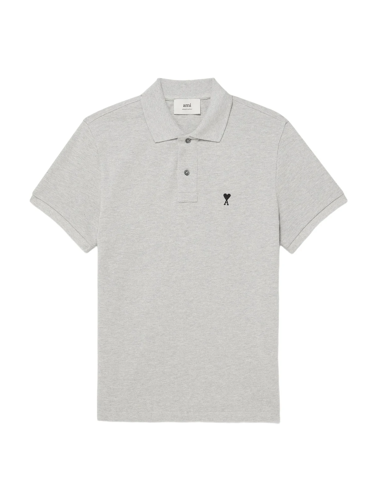 AMI PARIS Logo-Embroidered Organic Cotton-Piqué Polo Shirt - Men