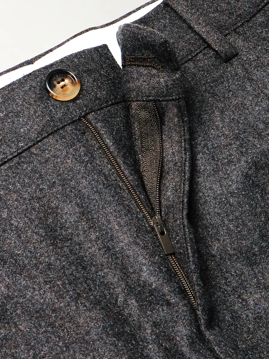Brunello Cucinelli Straight-Leg Pleated Virgin Wool-Flannel Trousers - Men | Thumbnail 6 Brunello Cucinelli Straight-Leg Pleated Virgin Wool-Flannel Trousers - Men | Thumbnail 6