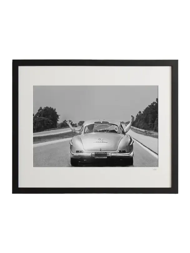 Sonic Editions Framed 1986 Gullwing Mercedes Print, 16" x 20" - Men