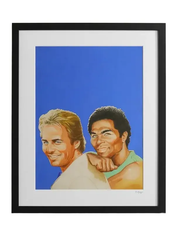 Sonic Editions Framed 1985 Miami Vice Print, 16" x 20" - Men