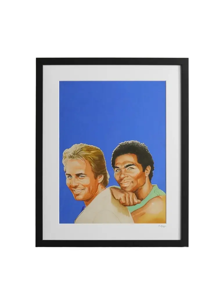 Sonic Editions Framed 1985 Miami Vice Print, 16" x 20" - Men