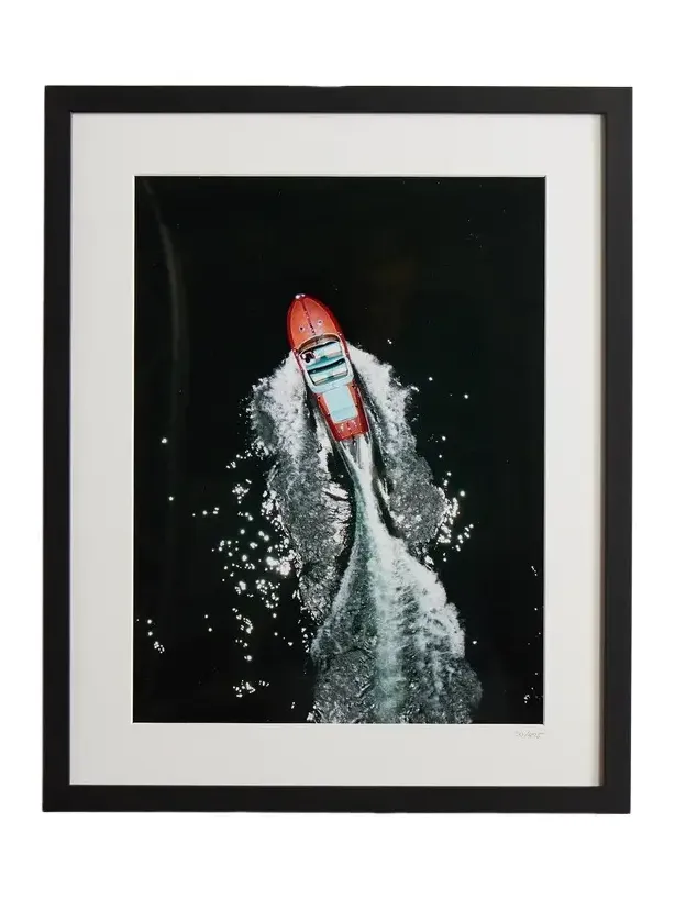 Sonic Editions Framed 2017 Riva Speedboat Print, 16" x 20" - Men