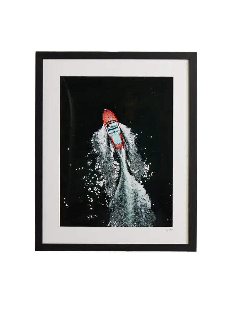 Sonic Editions Framed 2017 Riva Speedboat Print, 16" x 20" - Men
