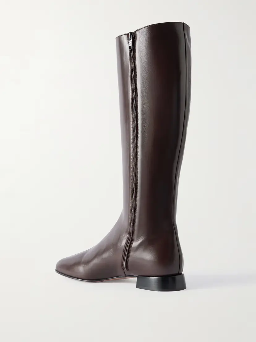 Valentino Garavani Vlogo Embellished Leather Knee Boots | Thumbnail 3
