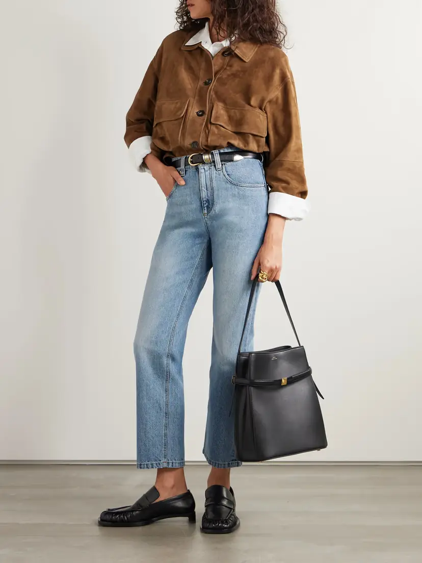 Brunello Cucinelli Bead-embellished Cropped Straight-leg Jeans | Thumbnail 2