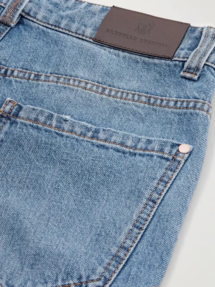 Brunello Cucinelli Bead-embellished Cropped Straight-leg Jeans | Thumbnail 6