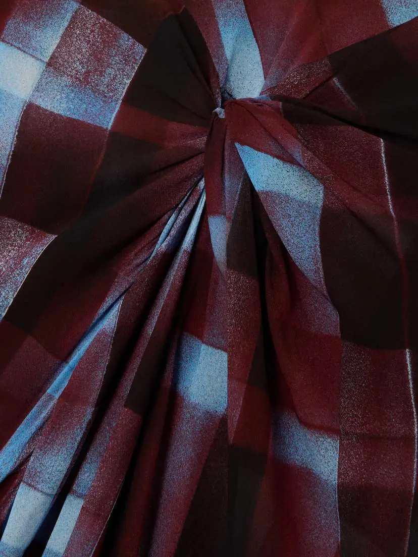 Dries Van Noten Gathered Checked Chiffon Maxi Skirt | Thumbnail 6 Dries Van Noten Gathered Checked Chiffon Maxi Skirt | Thumbnail 6