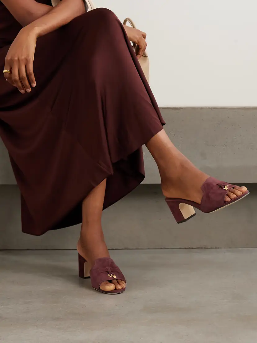 Loro Piana Summer Charms Embellished Suede Mules | Thumbnail 2 Loro Piana Summer Charms Embellished Suede Mules | Thumbnail 2