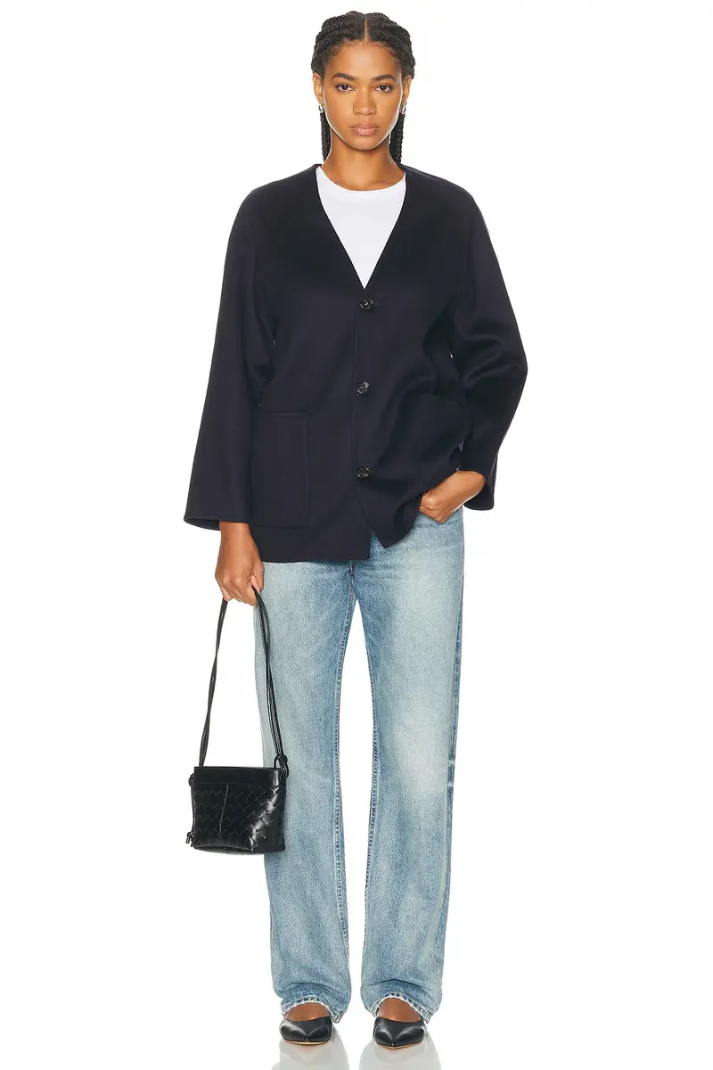 Bottega Veneta Collarless Coat | Thumbnail 4