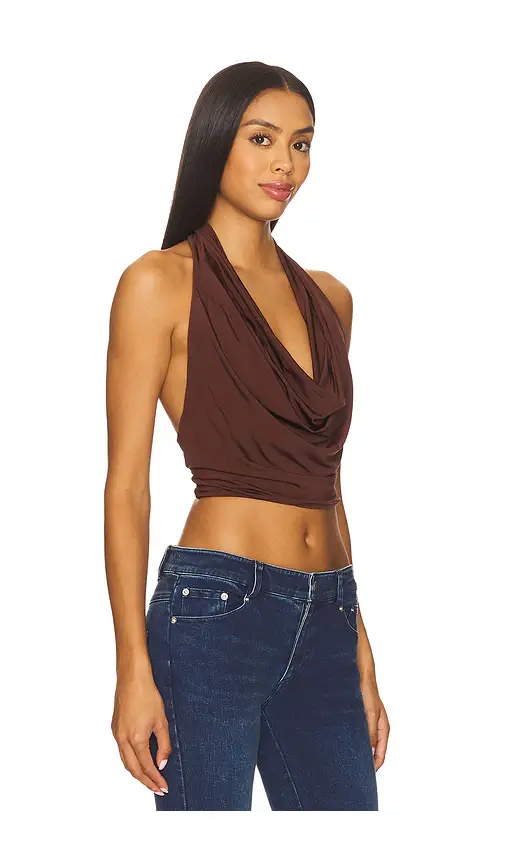 Alice + Olivia Alice + Olivia Ayanna Deep Halter Top | Thumbnail 2 Alice + Olivia Alice + Olivia Ayanna Deep Halter Top | Thumbnail 2