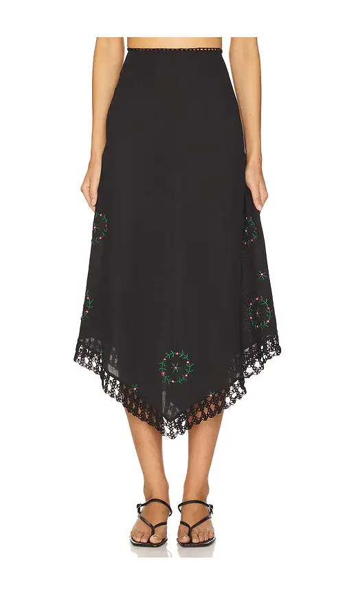 Rixo Imola Skirt Rose
