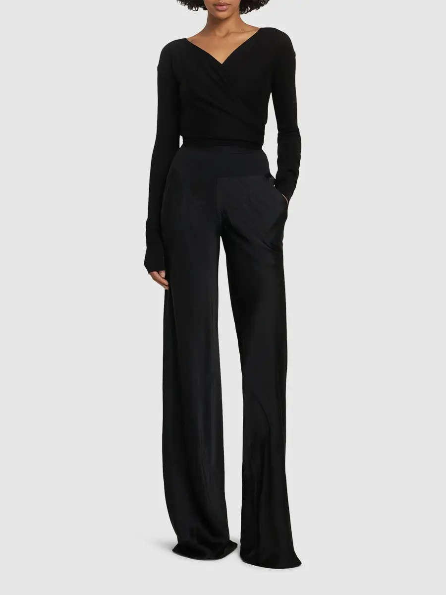 RICK OWENS Bias Washed Charmeuse Pants | Thumbnail 2