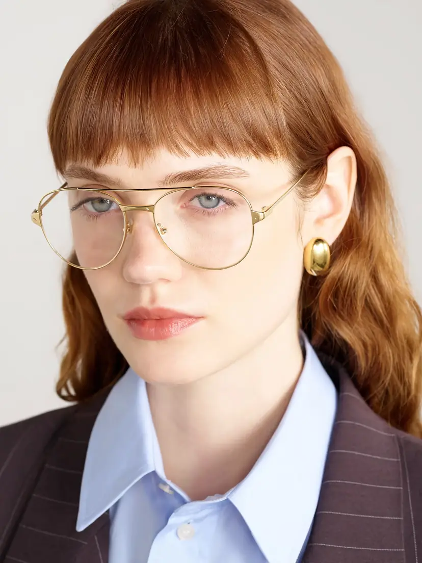 Cartier Eyewear Santos De Cartier Aviator-style Gold-tone Optical Glasses | Thumbnail 2 Cartier Eyewear Santos De Cartier Aviator-style Gold-tone Optical Glasses | Thumbnail 2