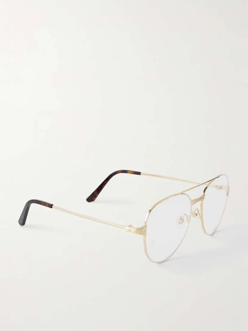 Cartier Eyewear Santos De Cartier Aviator-style Gold-tone Optical Glasses | Thumbnail 3 Cartier Eyewear Santos De Cartier Aviator-style Gold-tone Optical Glasses | Thumbnail 3
