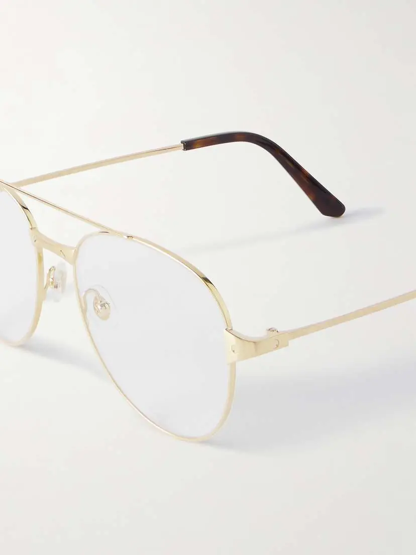 Cartier Eyewear Santos De Cartier Aviator-style Gold-tone Optical Glasses | Thumbnail 4 Cartier Eyewear Santos De Cartier Aviator-style Gold-tone Optical Glasses | Thumbnail 4